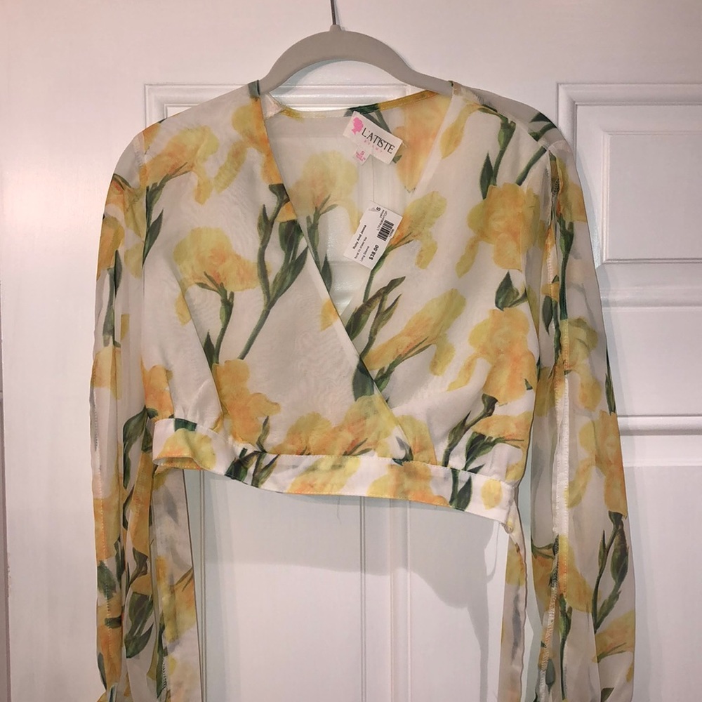 Long sleeve crop top